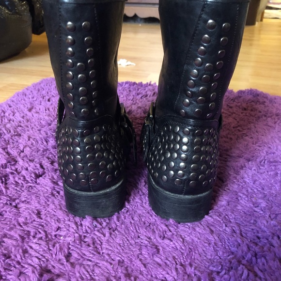 Studded Biker Boots - Picture 3 of 4